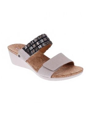 Revere Sorrento Wedge Sandal - Brown