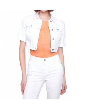 Charlie b Cropped Jean Jacket - White