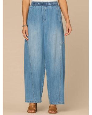 Democracy Skyrise Relaxed Straight Leg Glider Jeans - Blue