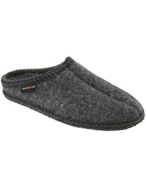 Haflinger As7 Wool Slippers - Black