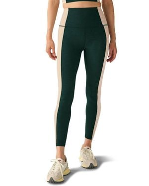 Beyond Yoga Spacedye Vitality Colorblock High Waisted Midi Legging - Green