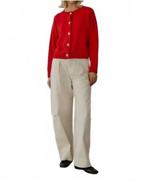 ALL ROW Lucy Knit Cardigan - Red