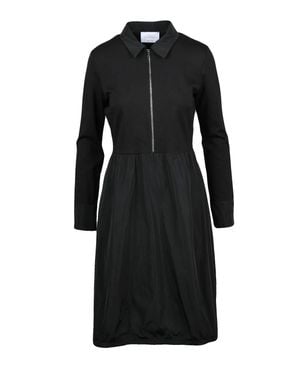 Vicario Cinque Collared Satin Viscose-Blend Long Dress - Black