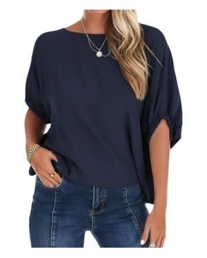 Eesome Road Less Traveled Top - Blue