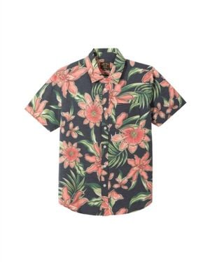 Dark Seas Warren Short Sleeve Woven Button Down Shirt - Gray