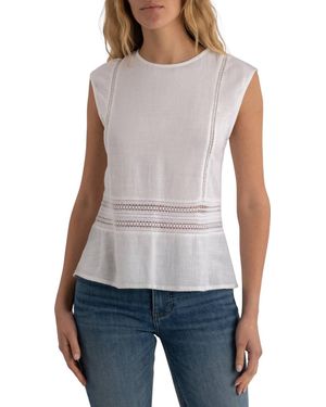 Kut From The Kloth Carly Crochet Lattice Top - White