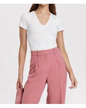 Another Love Roma V Neck Top - White