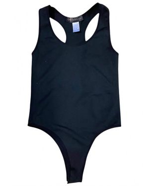 JBLA Don'T Race Me Basic Tank Bodysuit - Blue