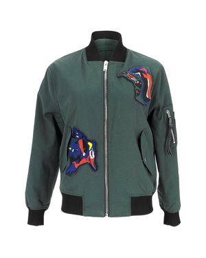 Proenza Schouler Patched Bomber Jacket - Green