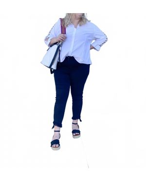 K & C Clothing Peekaboo Top - Blue