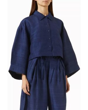 Coniglio Everglades Crop Top - Blue
