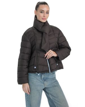 Alaska® Outerwear Lightweight Transitional Jacket With Detachable Scarf - Gray