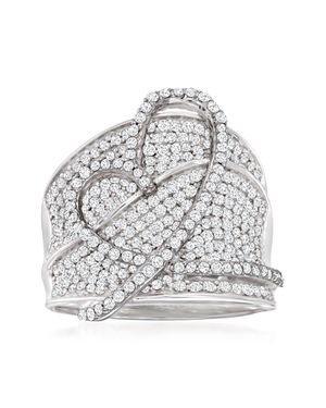 Ross-Simons Diamond Heart Ring - Gray