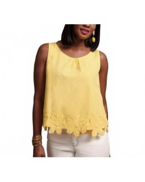 Frances Valentine Flower Tank Top - Yellow