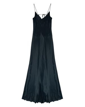 OSCAR THE COLLECTION Flowing Maxi Dress With Tie Detail - Blue