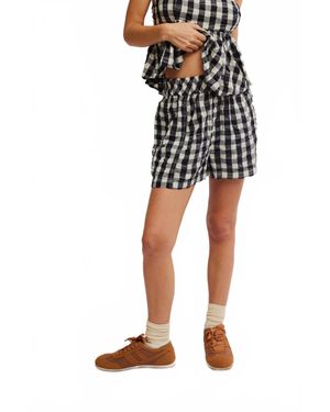 Free People Seersucker Pull On Shorts - Black