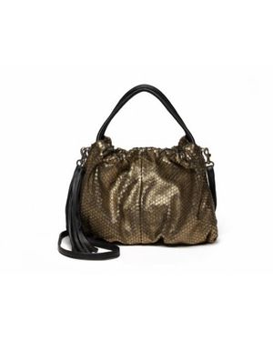 Laggo Juliet Leather Satchel/Crossbody Bag - Black
