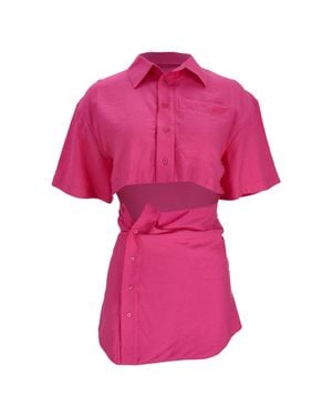 Jacquemus La Chemise Arles Cutout Mini Dress - Pink