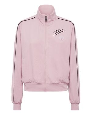Philipp Plein Cropped Tracksuit Jacket - Pink