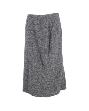 Max Mara Midi A-Line Skirt - Gray