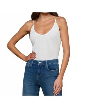 L'Agence Gelina Ruched Bodysuit - Blue