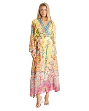 La Moda Clothing Smyth Wrap 2 Way Sleeve Maxi Dress - White