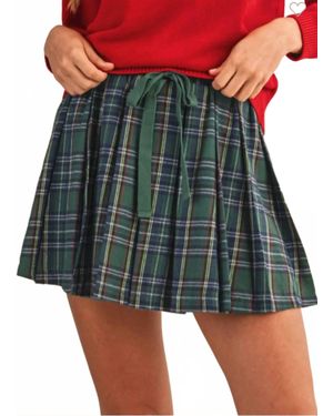 Anniewear Christmas Plaid Skort - Red