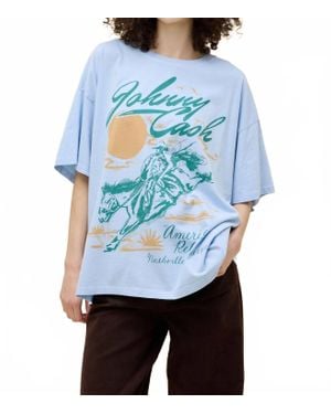 Daydreamer Johnny Cash American Rebel Tee - Blue
