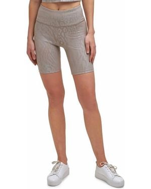 Calvin Klein Performance Printed High-Waist Bike Shorts - Multicolor