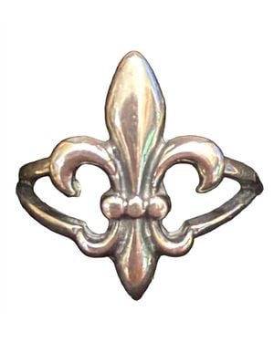 Madison Heritage Fleur De Lis Ring - White