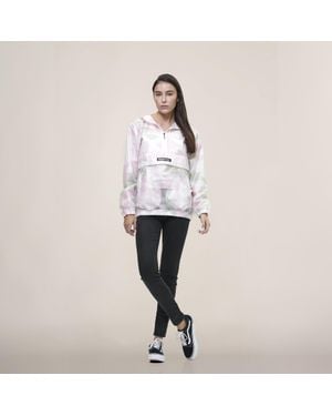Members Only Translucent Pullover Jacket With Hood - White