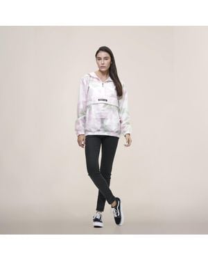 Members Only Translucent Pullover Jacket With Hood - White