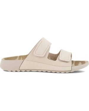 Ecco Cozmo Adjustable Slide Sandal - White