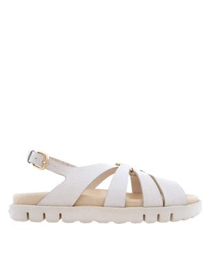 Ferragamo Ferragamo Agnes Leather Sandals, Size 7 - Natural