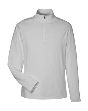 Devon & Jones Raleigh Stretch Quarter-Zip Pullover - Gray