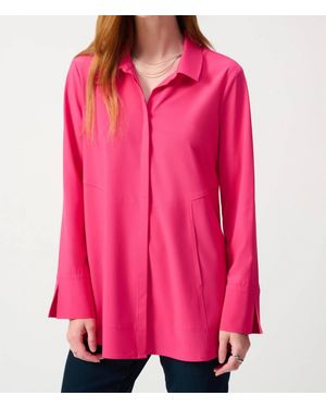 Joseph Ribkoff Collared Tunic Top - Pink