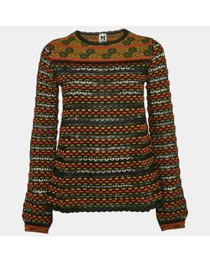 Missoni Pointelle Knit Long Sleeve Knit Top - Green