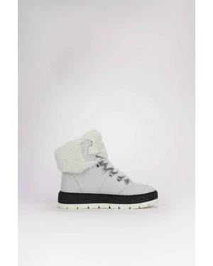 Pajar Chalet Faux Fur Trimmed Leather Boots - White