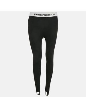 Rabanne Logo Print Band Stir-Up Leggings - Black