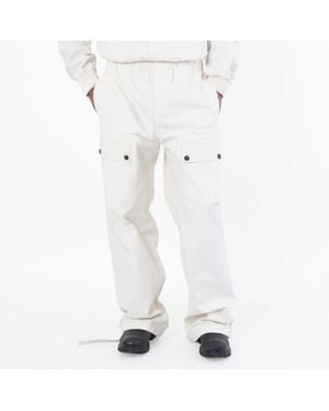 Ferragamo Ferragamo Drawstring Linen Trouser - White