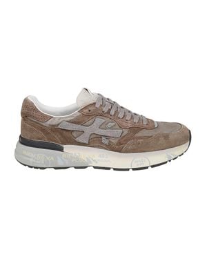 Premiata Taupe Mick 0.1 Layered Calfskin Sneakers - Gray