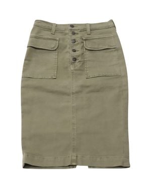 J Brand Cotton Pencil Denim Skirt - Green