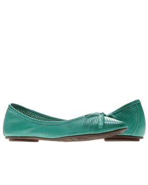 Chocolat Blu Gabriella Moccasin Flat Leather Shoes - Green