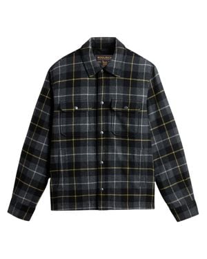 Woolrich Padded Alaskan Check Wool-Blend Shirt-Jacket - Black