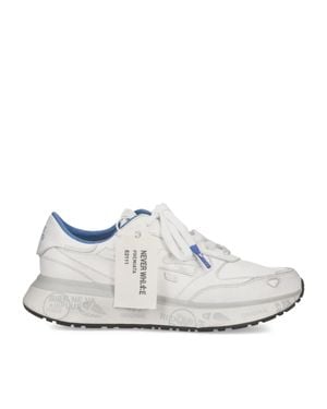 Premiata Leather Accent Sneakers - White