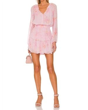 LoveShackFancy Popover Mini Dress - Pink