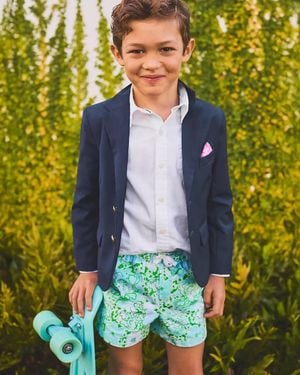 Lilly Pulitzer Lilly Janie And Jack Boys Ollie Short - Green