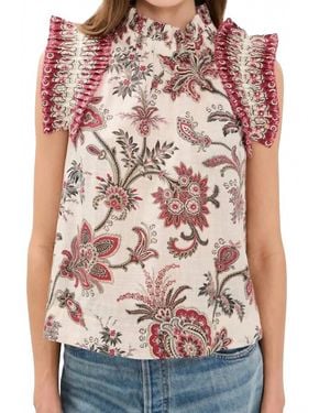 Sea Cassandra Flutter Sleeve Top - Pink