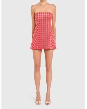 Amanda Uprichard Daisy Mini Romper - Red