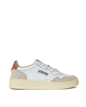 Autry Medalist Low Leather Suede Sneakers - White
